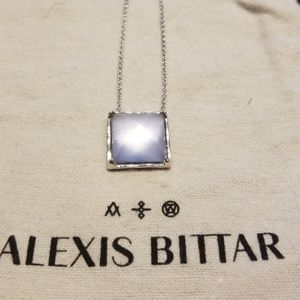 Alexis Bittar lucite pyramid pendant